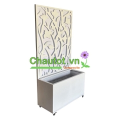 Chậu composite chữ nhật kèm vách deco BAOBINH – CT2075