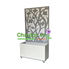 Chậu composite chữ nhật kèm vách deco BAOBINH – CT2075