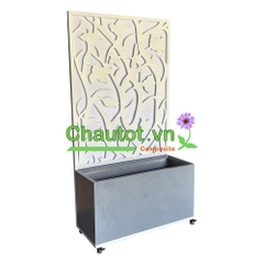 Chậu composite chữ nhật kèm vách deco BAOBINH – CT2075
