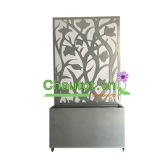 Chậu composite chữ nhật kèm vách deco BAOBINH – CT2075