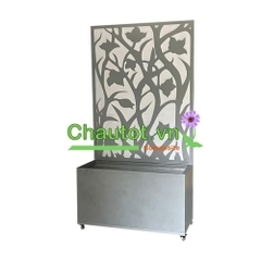 Chậu composite chữ nhật kèm vách deco BAOBINH – CT2075