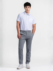 Áo Sơ Mi Nam Công Sở Tay Ngắn Vải Sợi Tre . WS26ES51P-SDBB