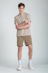 Quần Short Nam Khaki Trên Gối
