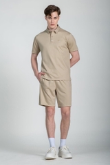 Quần Short Nam Khaki Trên Gối