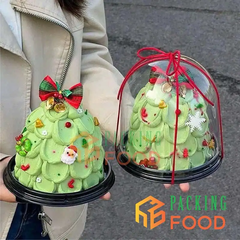 HỘP GIÁNG SINH – HỘP NHỰA TRÒN NẮP BẦU CAO II-7117