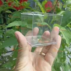 Cốc Ly Nhựa PS Vuông 6055 Đựng Pudding Mousse Panda Cotta 150ml