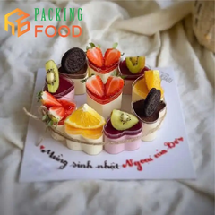 Ly Mica Tim Nhỏ Đựng Bánh Mousse 70ml