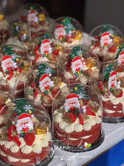 HỘP GIÁNG SINH – HỘP NHỰA TRÒN NẮP BẦU CAO II-7117