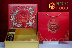 Hộp Đựng Quà Tết 2026 - Đựng Rượu Cao Cấp Mẫu Khai Phúc