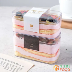 Hộp Nhựa Mica Cứng Chữ Nhật Đa Dụng Đựng Bánh - Hạt 280ML Và 340ML