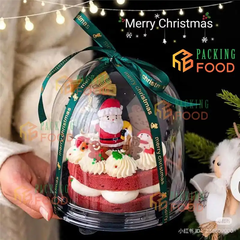 HỘP GIÁNG SINH – HỘP NHỰA TRÒN NẮP BẦU CAO II-7117