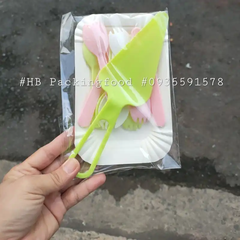 Bộ Set Dao Nĩa Nhựa Dĩa Giấy Hàng VN