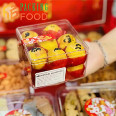 Hộp Nhựa PS Mica Vuông 400ml Mã 9560 Đựng Bánh Lạnh Cookie