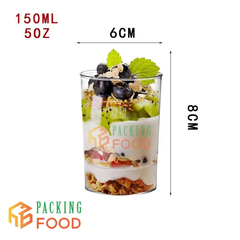Ly Nhựa PS Tròn Cao Đựng Bánh Lạnh 6080 Mousse Panna Cotta