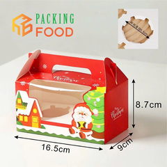Hộp Đựng Bánh Cupcake Quai Xách Noel 1 2 4 6 Bánh