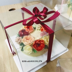 Hộp Đựng Bánh Kem Mica Nhựa Trong Size 22 [VN]