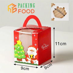 Hộp Đựng Bánh Cupcake Quai Xách Noel 1 2 4 6 Bánh
