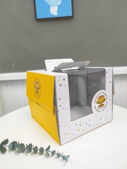 Hộp Đựng Bánh Kem Giấy Mẫu Sao Vàng