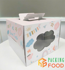 Hộp Đựng Bánh Kem mẫu Sắc Mây