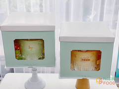 Hộp Đựng Bánh Kem Thân Đáy Nắp Xanh Hồng