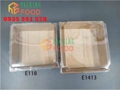 Hộp Giấy Kraft Đựng Bánh Vuông 10cm*10cm Mã E118