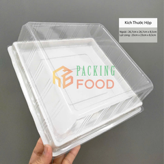 Hộp Nhựa Đựng Bánh Vuông HH121