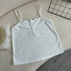 Áo Hai Dây Nữ Bigsze Gài 3Cúc Kiểu Dáng Ôm Body Chất Gân Tăm Co Giãn Mềm Mại Quyến Rũ 50-95kg