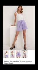 Quần Short Linen Màu Tím Bigsize 60-90kg