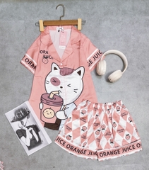 Bộ Pijama Lụa đùi Bigsize 50-95kg BD04