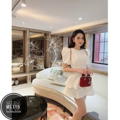 Set Bộ Áo Peplum Lượn Sóng Bigsize 1719