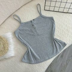 Áo Hai Dây Nữ Bigsze Gài 3Cúc Kiểu Dáng Ôm Body Chất Gân Tăm Co Giãn Mềm Mại Quyến Rũ 50-95kg