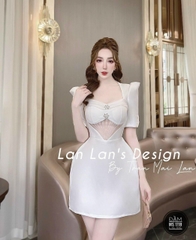 Đầm Lưới Eo Dự Tiệc Thiết Kế Bigsize 1718