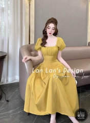 Đầm Cổ Vuông Xếp Ly Bigsize 1721