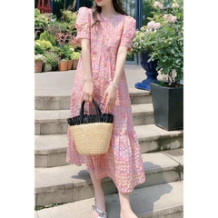 Đầm Babydoll Dài Hồng Cầu Vồng Bigsize 55-100kg