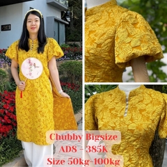 Áo Dài Cách Tân Gấm Xốp Hồng 50KG-100KG