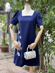 SALE Đầm trung niên cho mẹ cao cấp Bigsize thiết kế trẻ trung, sang trọng chất liêu dày dặn thoáng mát thêu hoa