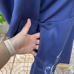 SALE Đầm thiết kế BigsizeTặng mẹ, đầm Cổ Sơ Mi Thêu hoa  dáng xuông A, kiểu dáng sang trọng, đầm đi tiệc cho mẹ