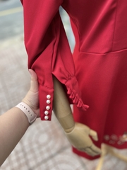 SALE Đầm thiết kế Bigsize Tặng mẹ, đầm thêu Hoa tay lỡ dáng xuông A, kiểu dáng sang trọng, đầm đi tiệc cho mẹ