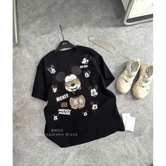 Áo Thun Nam Nữ Áo Phông Chuột Mickey In Chất Cotton 100% 4 Chiều Mịn Mát In Cao Cấp
