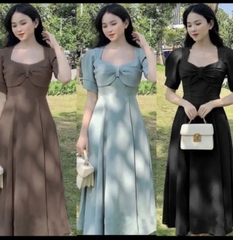 Đầm Cotton Lạnh Bigsize Nơ ngực