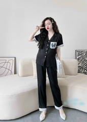 Bộ Lụa Dài Viền Túi Nơ Bigsize 50-95kg