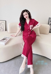 Bộ Lụa Dài Viền Túi Nơ Bigsize 50-95kg