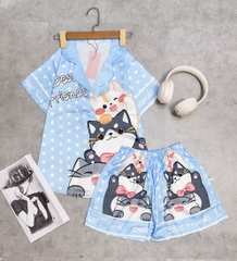 Bộ Pijama Lụa đùi Bigsize 50-95kg BD04