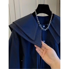 Áo sơ mi nữ tiểu thư dáng rộng lá cổ nhọn BIGSIZE phong cách Hàn quốc phù hợp đi học, đi chơi, đi làm