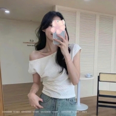 Áo Thun Trễ Vai Bigsize Nữ 50-95kg Vải Xốp Thoáng Mát Thoải Mái Tự Tin Tôn Dáng A267