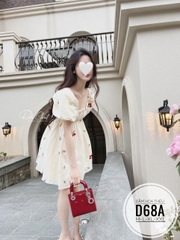 Đầm hoa thêu Babydoll Bigsize