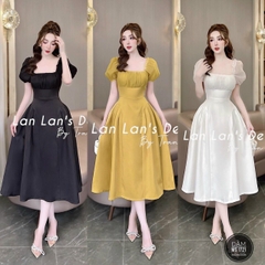 Đầm Cổ Vuông Xếp Ly Bigsize 1721