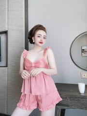 Bộ Lụa Tay Cánh Tiên Quần Đùi Bigsize 50-95kg