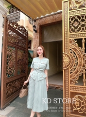 Set Váy Dập Ly Công Sở Bigsize