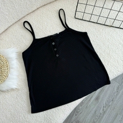 Áo Hai Dây Nữ Bigsze Gài 3Cúc Kiểu Dáng Ôm Body Chất Gân Tăm Co Giãn Mềm Mại Quyến Rũ 50-95kg